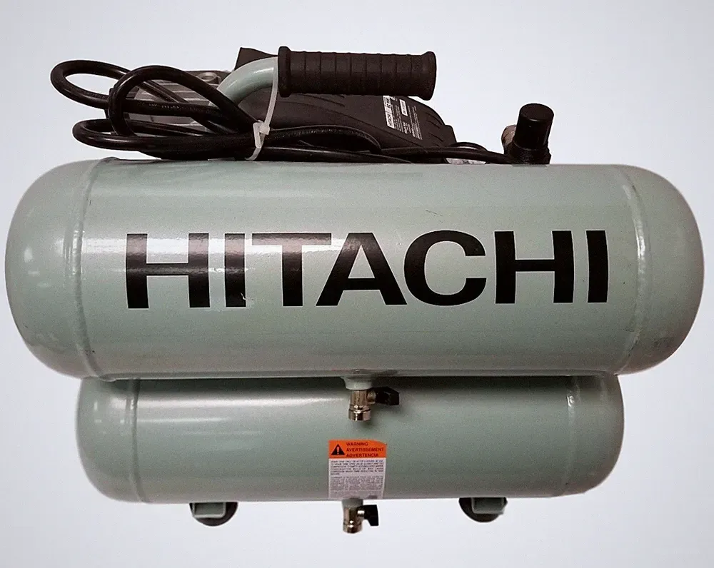Hitachi 4 Gallon Portable Electric Twin Stack Air Compressor 135PSI Max