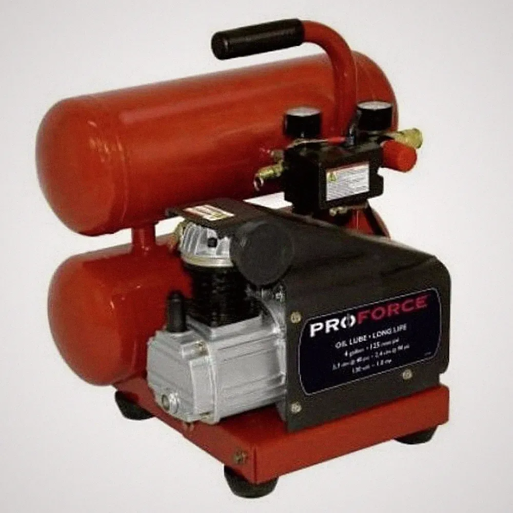 ProForce VSF1080421 1 HP 4 gal. Portable Oil-Free Twin Stack Air Compressor New