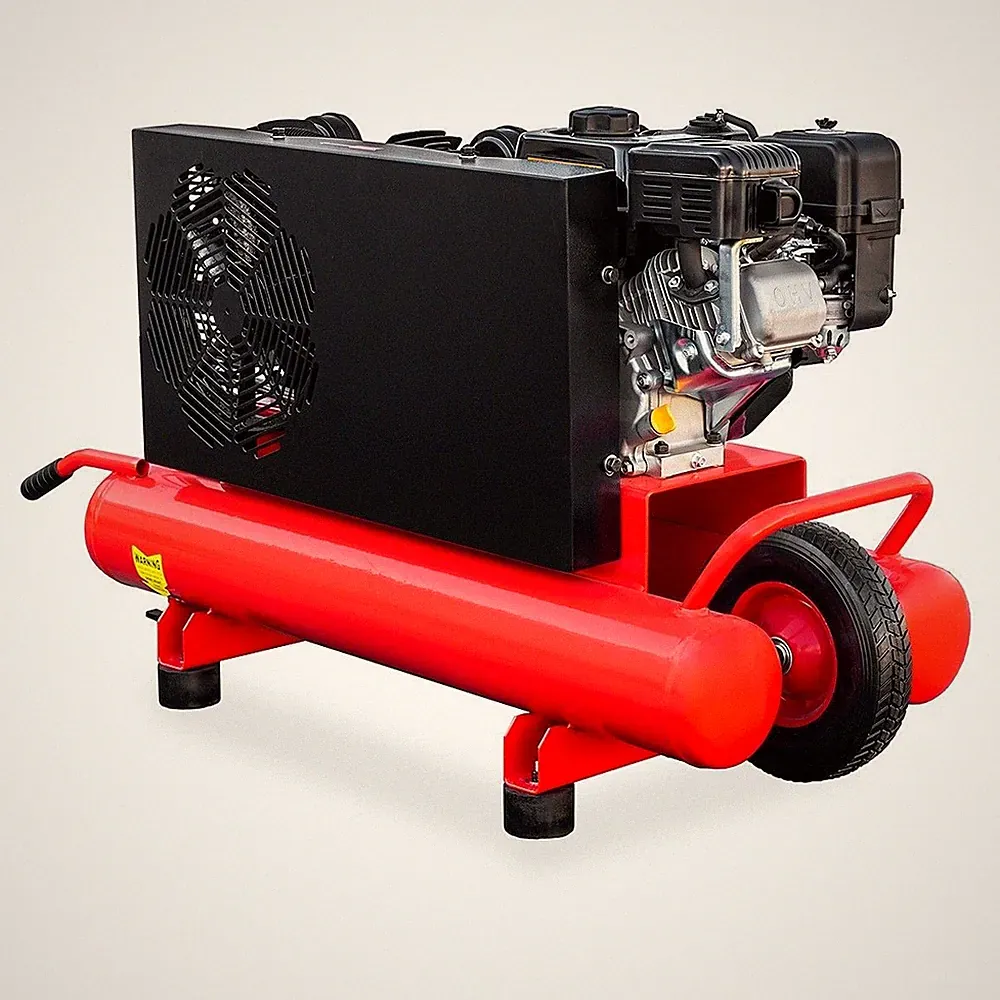 Stark USA 10 Gallons 6.5 HP Portable Gas-Powered Twin Stack Air Compressor Tank